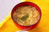 エノキのかきたま汁