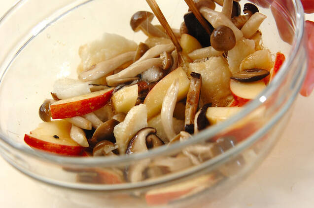 キノコの長芋和えの作り方の手順8