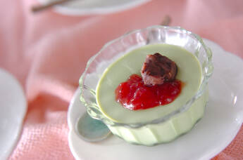 春の抹茶プリン