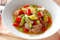 鶏肉と彩り野菜のビネガー煮