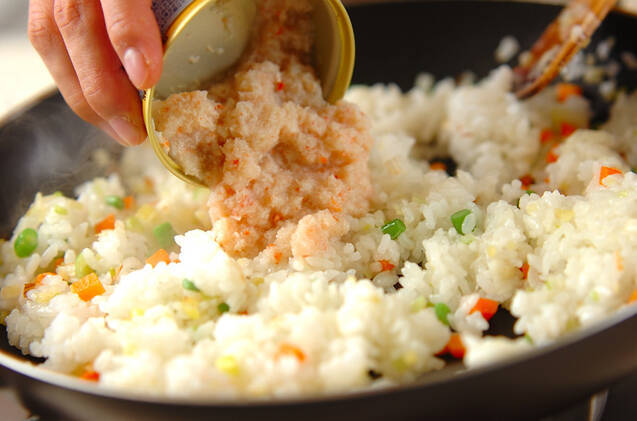 カニ入りオムライスの作り方の手順7