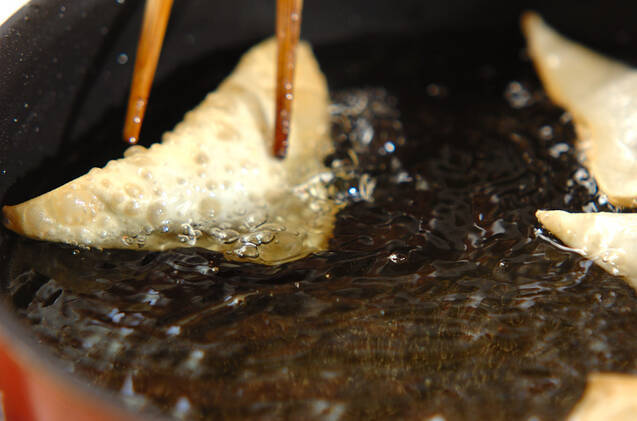 納豆の揚げワンタンの作り方の手順4
