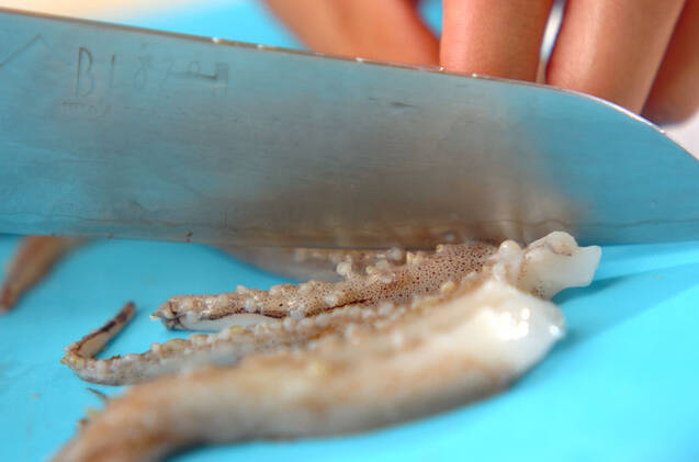 イカゲソのパン粉焼きの作り方の手順1