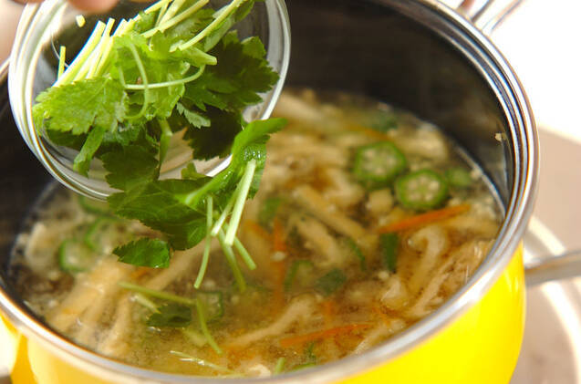 たっぷり野菜のトロロ汁の作り方の手順7