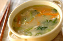 たっぷり野菜のトロロ汁