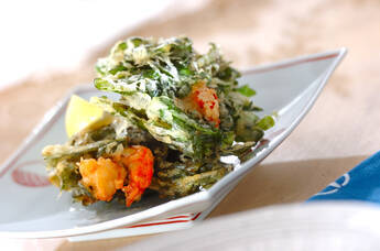 菊菜のかき揚げ