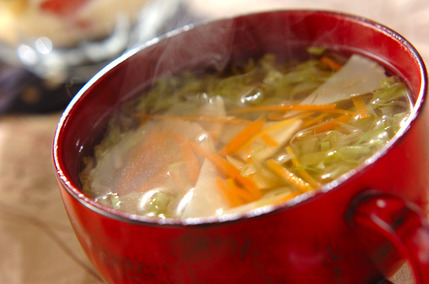 せん切りレタスのスープ