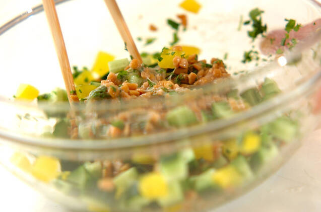 納豆サラダの作り方の手順6