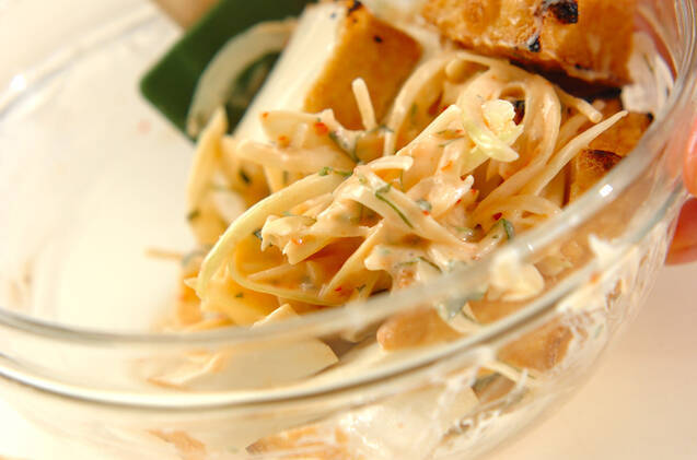 厚揚げマヨナンプラー和えの作り方の手順2