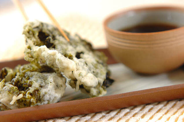 アオサの天ぷらの作り方の手順5