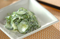 キュウリのワサビマヨ