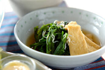 青菜と油揚げの煮物