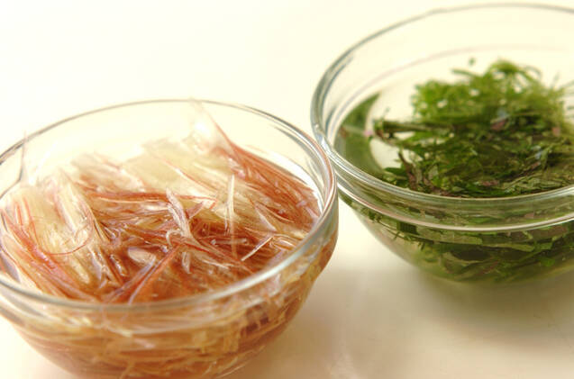 薬味とささ身の和え素麺の作り方の手順2