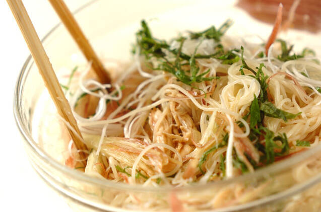 薬味とささ身の和え素麺の作り方の手順4