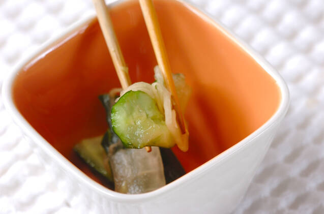 たたきキュウリの酢の物の作り方の手順5