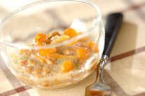 納豆とナメコの梅和え