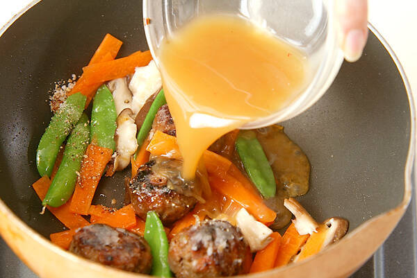 ハンバーグ甘酢あんの作り方の手順3