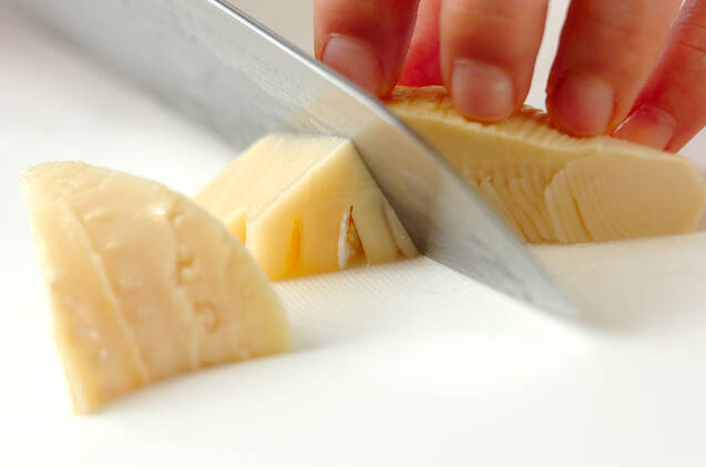 タケノコとひき肉のデミグラス風味炒めの作り方の手順1