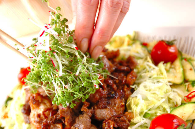 贅沢お肉のサラダの作り方の手順7