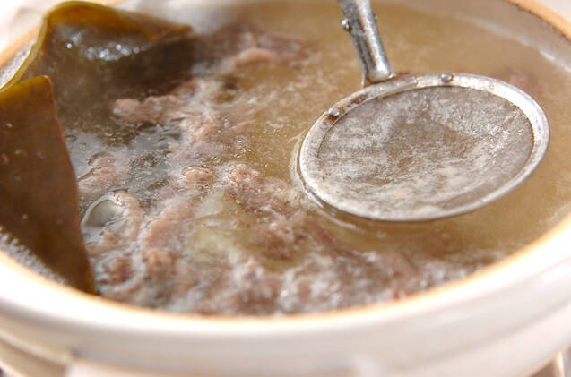 スペアリブのこっくり美肌鍋の作り方の手順1