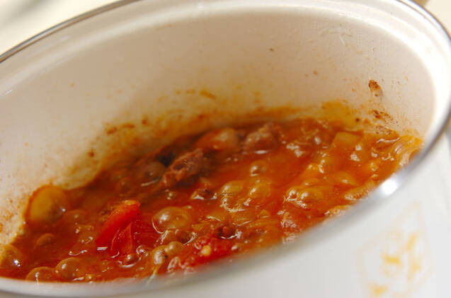 スパイシー！ラム肉のトマト煮込みの作り方の手順5