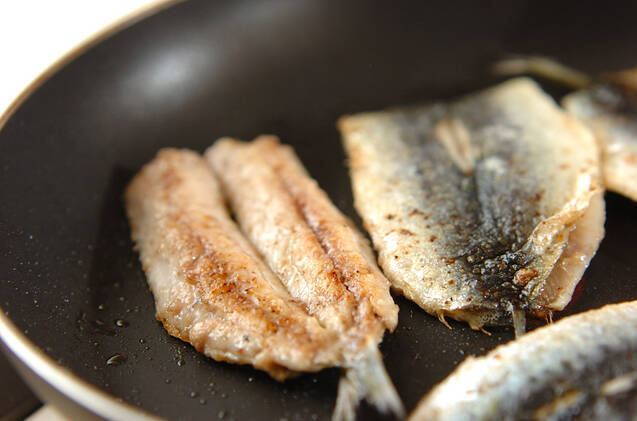 イワシの和風梅シソ丼の作り方の手順3