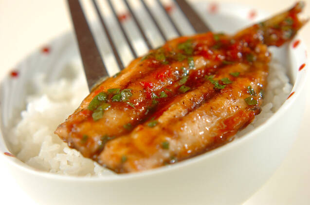 イワシの和風梅シソ丼の作り方の手順4