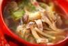 キノコの和風スープの作り方の手順