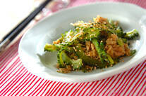 味付け簡単！ゴーヤとツナの麺つゆ炒め