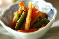 ゴボウとインゲンのゴマ和え