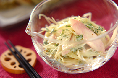 魚肉ソーセージのサラダ 副菜 のレシピ 作り方 E レシピ 料理のプロが作る簡単レシピ