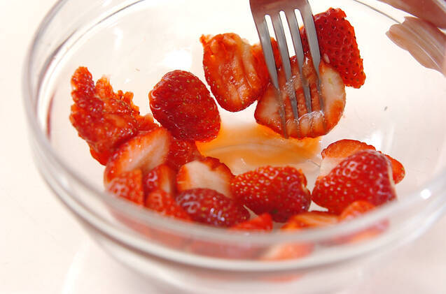 豆乳プリン・フレッシュイチゴソースの作り方の手順3