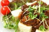 豆腐の照り牛肉のっけ