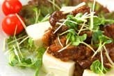豆腐の照り牛肉のっけ