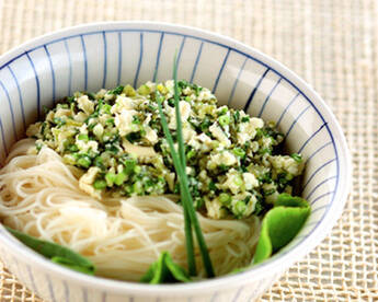 高菜ネギ素麺