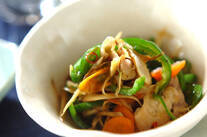 ゴボウとピーマンのきんぴら