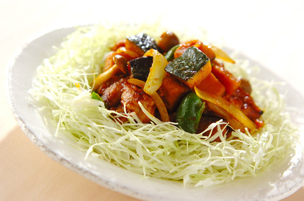 カボチャのバターじょうゆ炒め