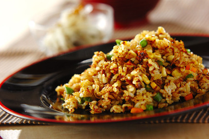 コンビーフのカレーチャーハン