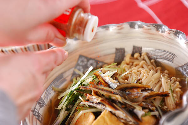 水菜と油揚げの煮物の作り方の手順7