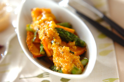 焼きアスパラのチーズソース