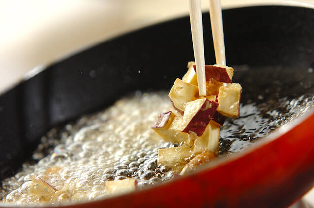 お芋と大豆のかき揚げの作り方の手順3