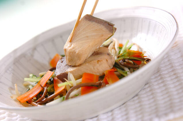 ブリと水菜のサッと煮の作り方の手順8