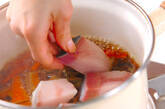 ブリと水菜のサッと煮の作り方2