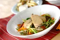 ブリと水菜のサッと煮