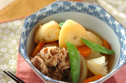 豚肉で肉ジャガ