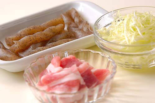 豚肉と板コンのソテーの作り方の手順1