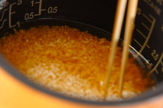 焼きアユの炊き込みご飯の作り方の手順5