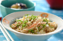 焼きアユの炊き込みご飯