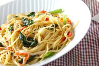 ホウレン草の和風パスタ