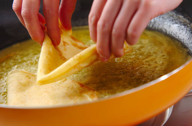 クレープシュゼット（オレンジソース煮）の作り方の手順10